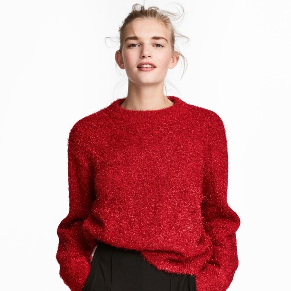 Sparkly red sweater Clearance